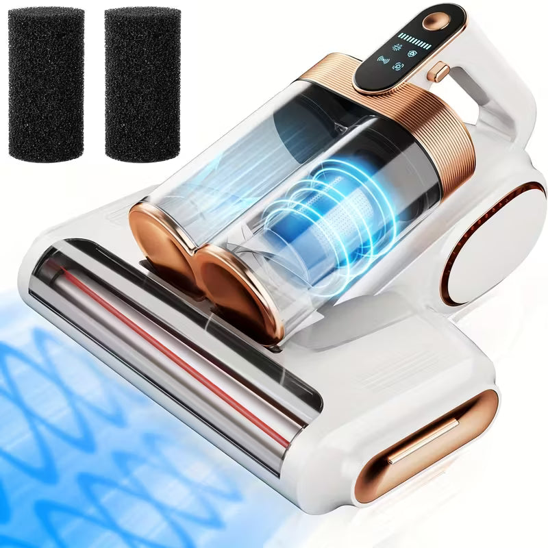 Cordless Mattress Vacuum Cleaner with UV Light and Double Cup
