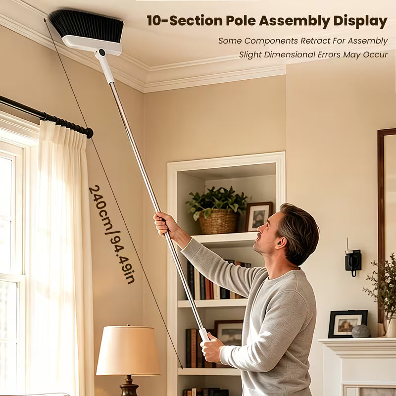 Rotatable Foldable Broom and Dustpan Combo Set