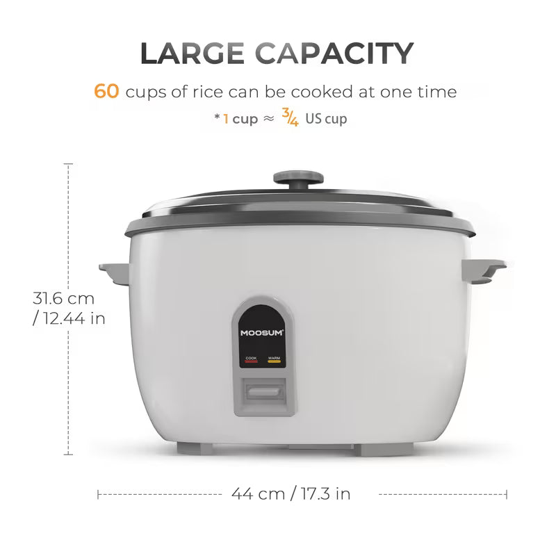 Commercial Rice Cooker with 12-Hour Keep Warm Function