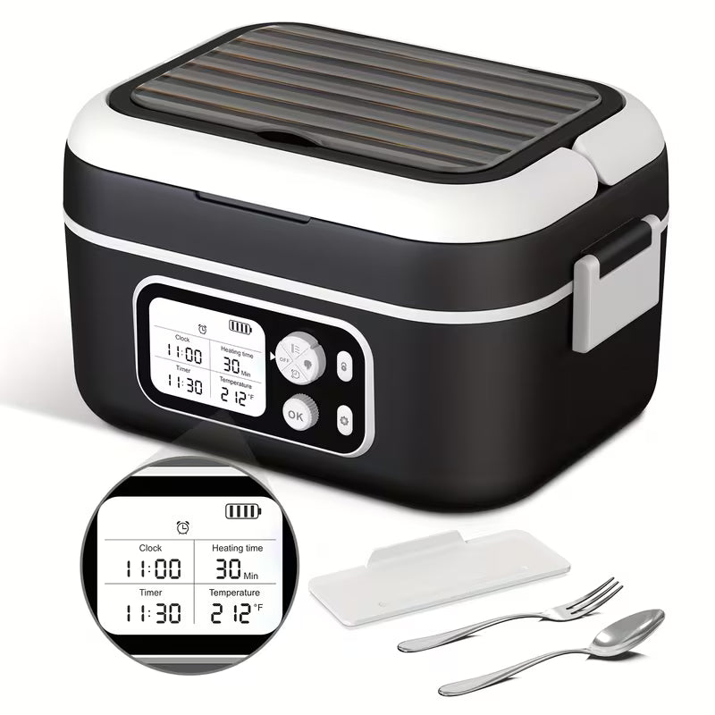24000mAh Cordless Self-Heating Lunch Box with Schedule Timer