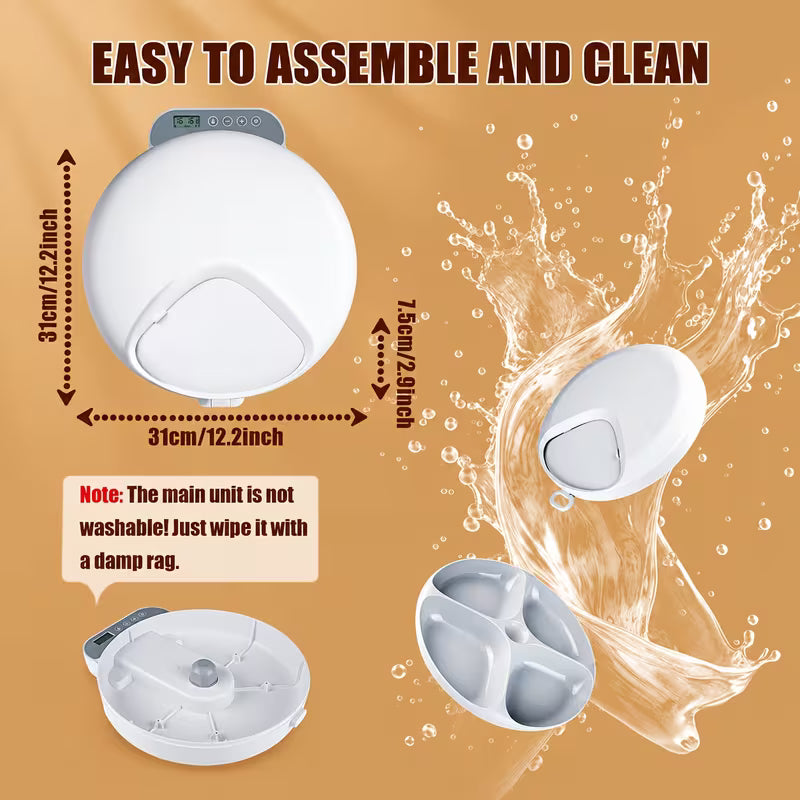 Automatic Refrigerated Wet Food Feeder with Ice Packs