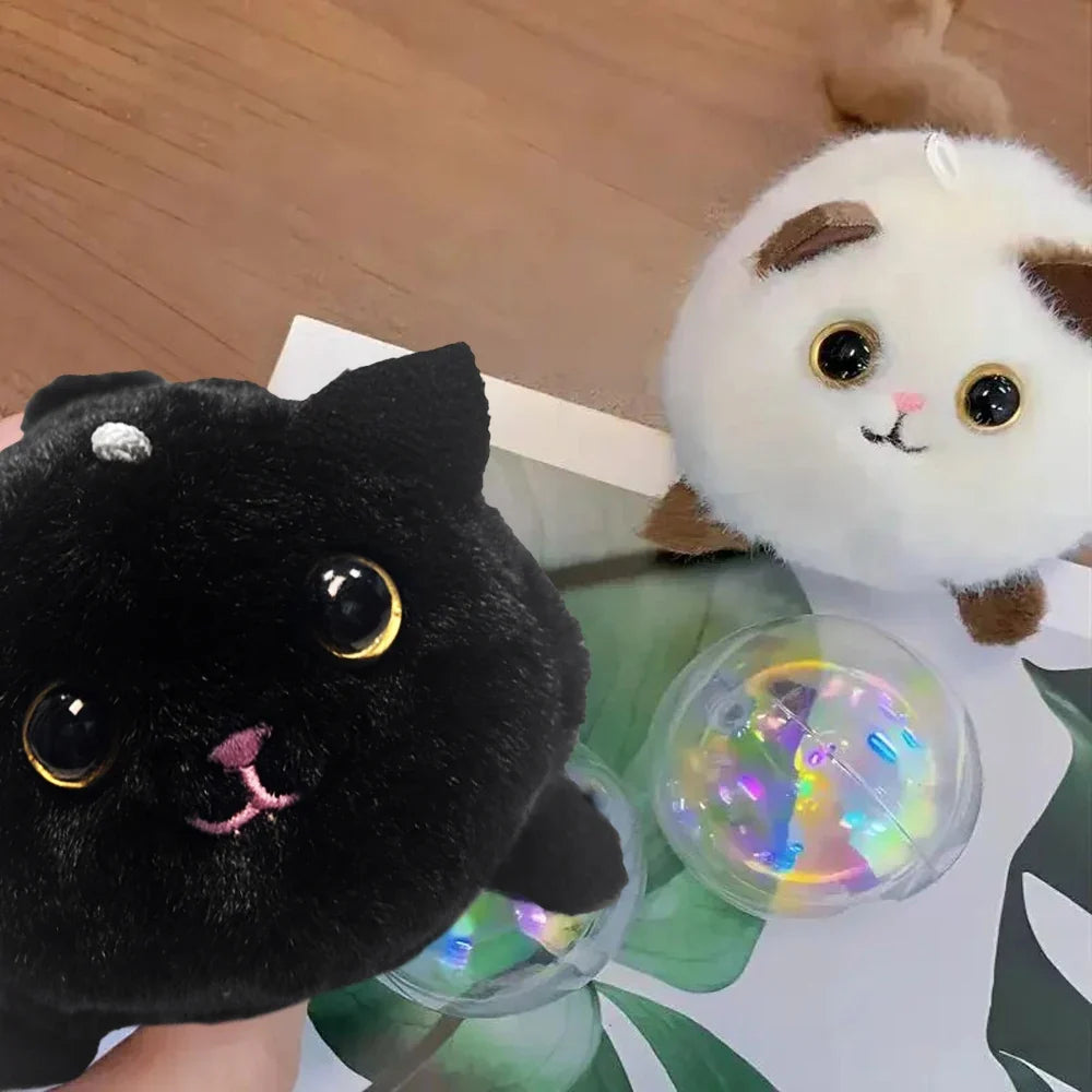 Wagging-Tail Cat Plush Keychain