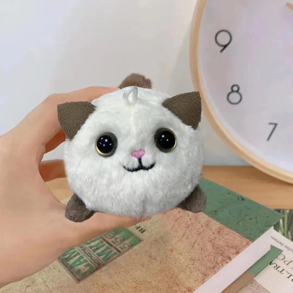 Wagging-Tail Cat Plush Keychain