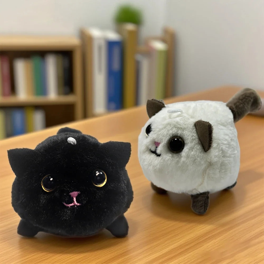 Wagging-Tail Cat Plush Keychain