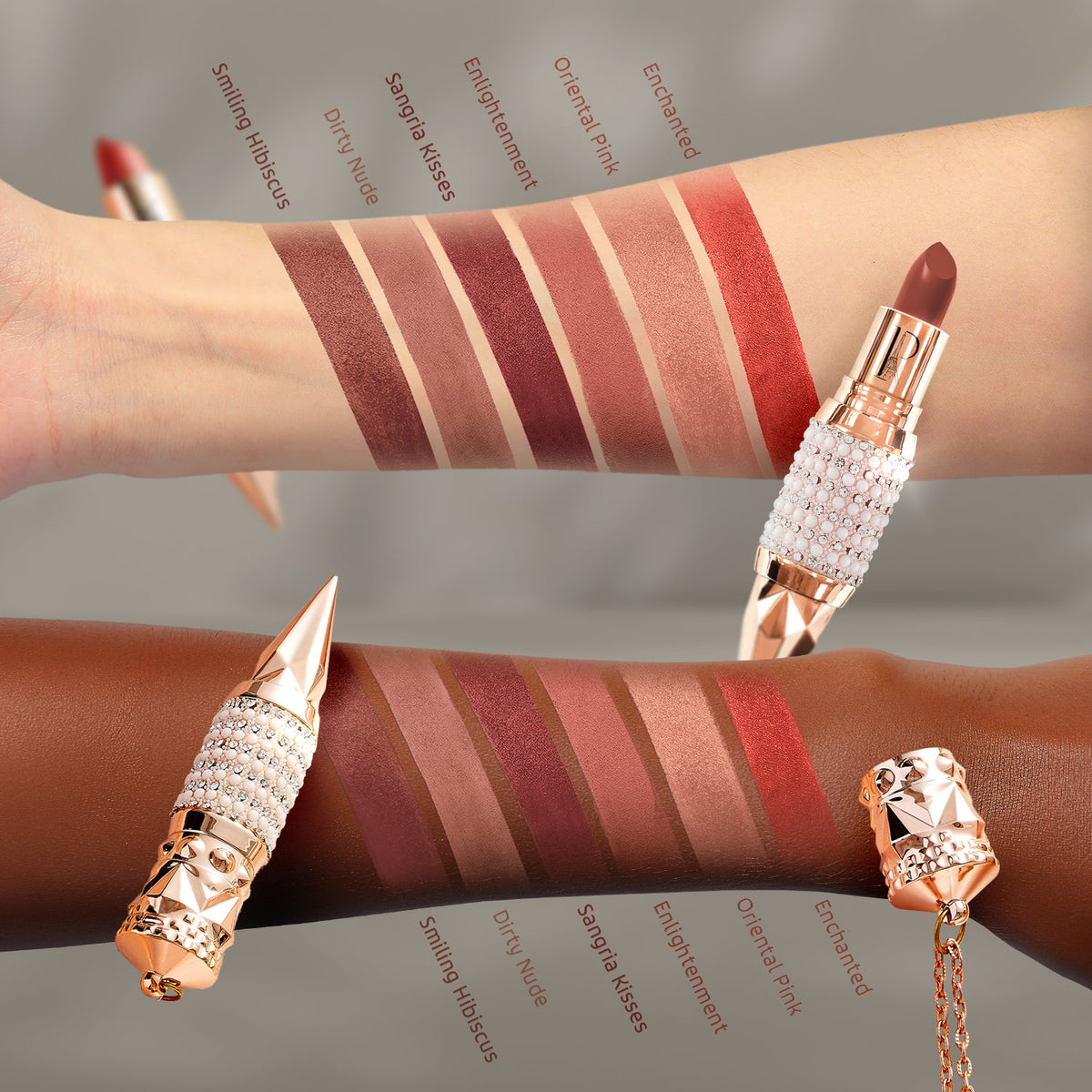 Oriental Pink Prestige Diamond Flushed Rose Matte Lipstick