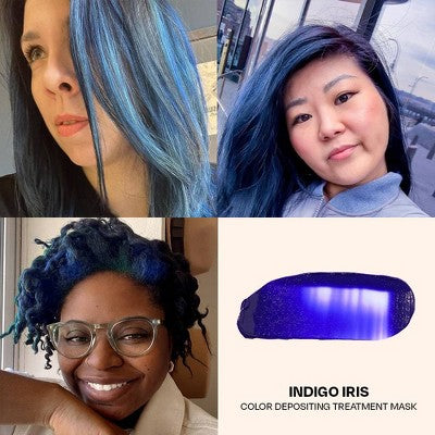 Overtone Indigo Iris Daily Conditioner- Semi-Permanent Blue Hair Color 4.5 oz - Imperfect Box