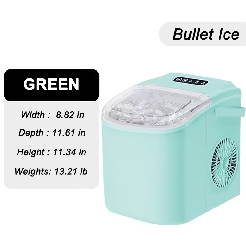 Portable Countertop Ice Maker Machine – Fast Ice Making, 2 Ice Sizes