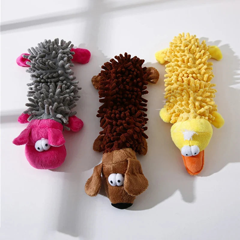 Squeaky Plush Animal Chew Toy for Dogs