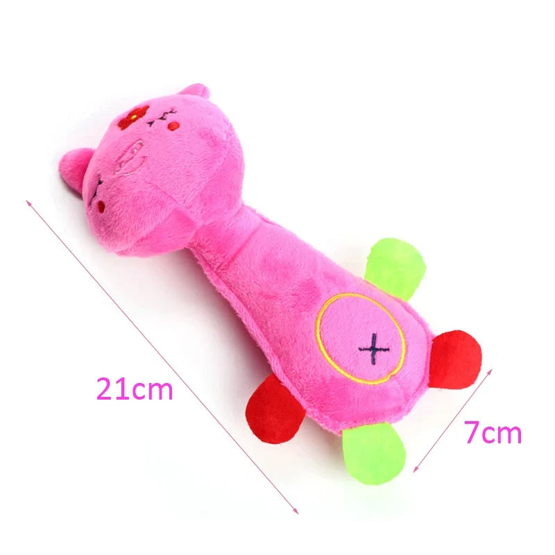 Squeaky Plush Animal Chew Toy for Dogs