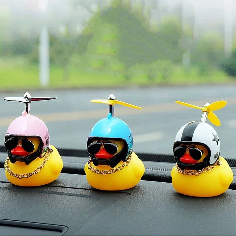 Decorative Yellow Duck Motorcycle Helmet Pendant