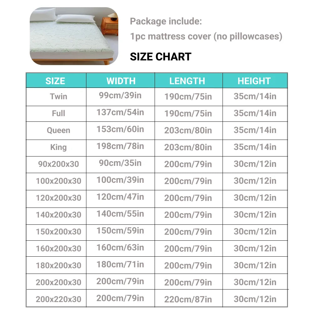 Waterproof Fitted Mattress Protector – Multiple Bed Sizes