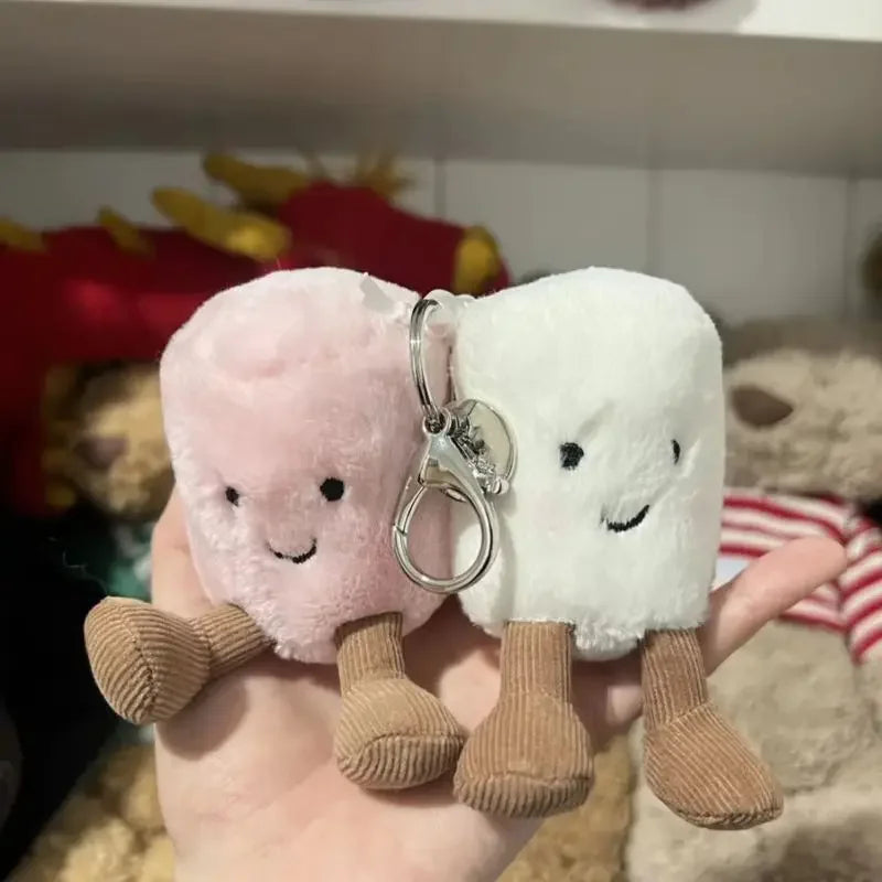 Two-Tone Cat Plush Keychain