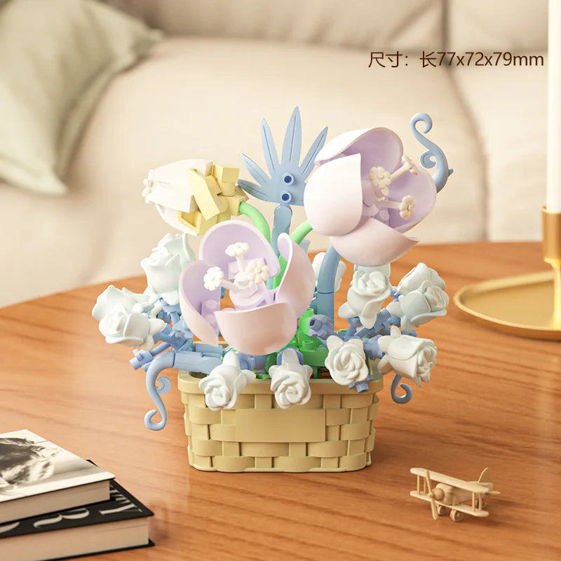 Potted Flower and Succulent Building Block Kit
