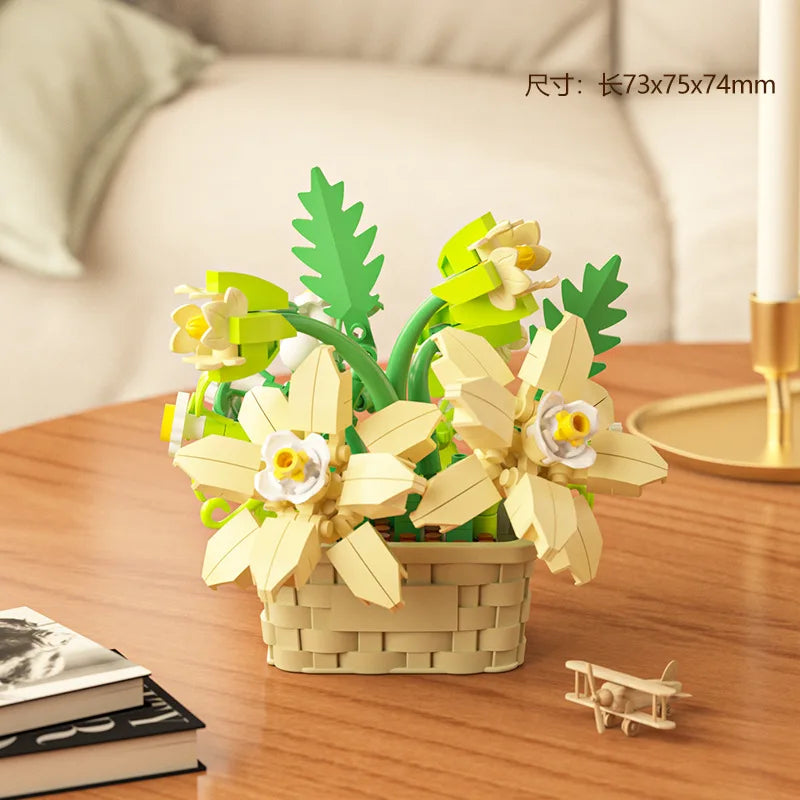 Potted Flower and Succulent Building Block Kit