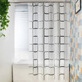 Patterned Waterproof PEVA Shower Curtain – 180 × 180 cm