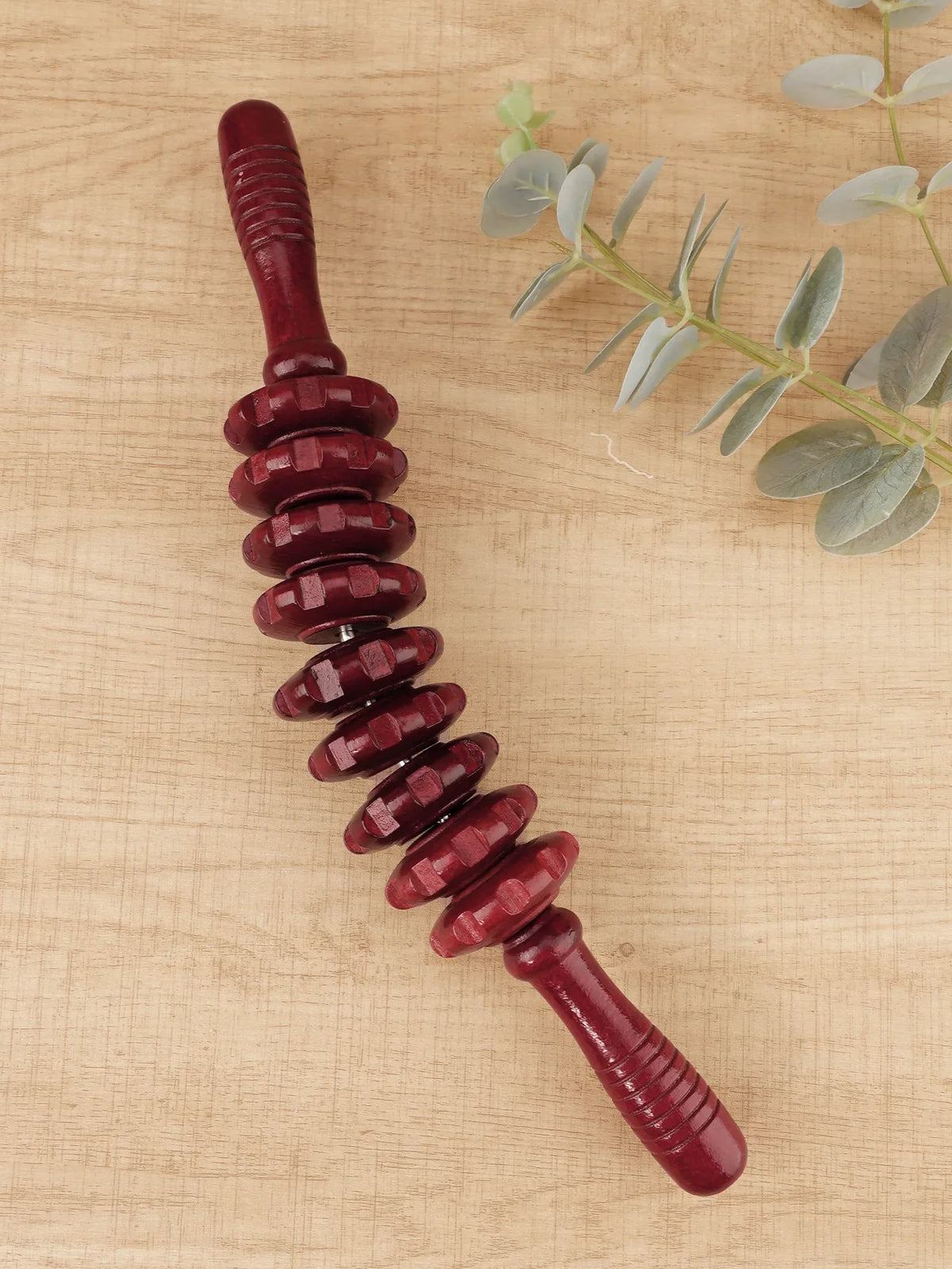 Wooden Therapy Massager Roller Trigger Point Massager Stick for Fascia Cellulite Muscle & Abdomen Body, Muscle Belly Relief Too