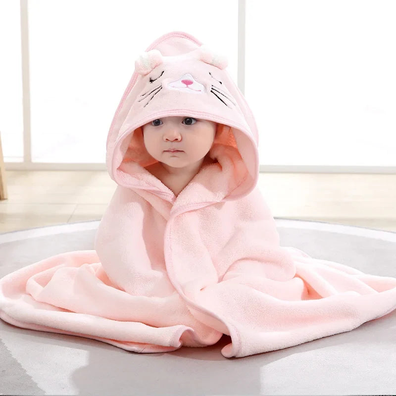 Hooded Cartoon Animal Baby Bath Towel