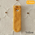 Plush Coral-Fleece Bear Socks – 2 Pairs