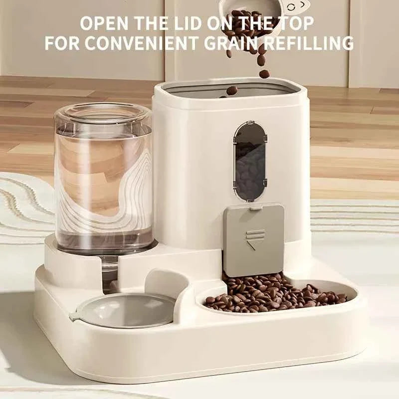Automatic Pet Food and Water Dispenser – 2-in-1