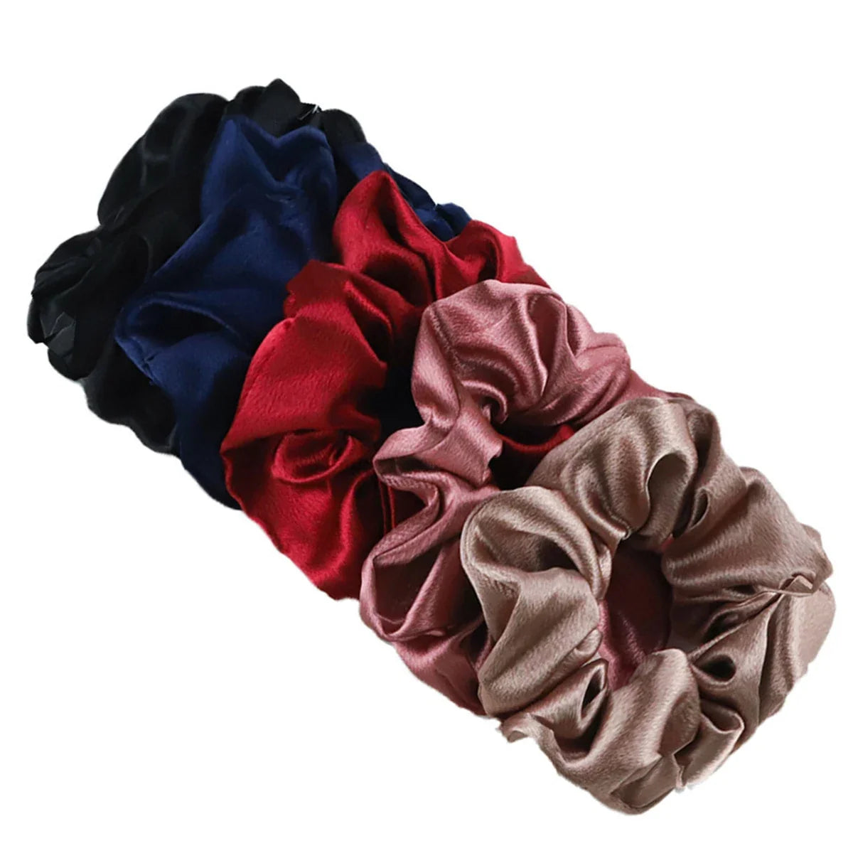 Satin Hair Scrunchies Set – Multiple Pack Sizes