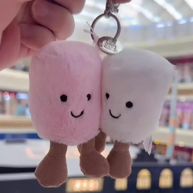 Two-Tone Cat Plush Keychain