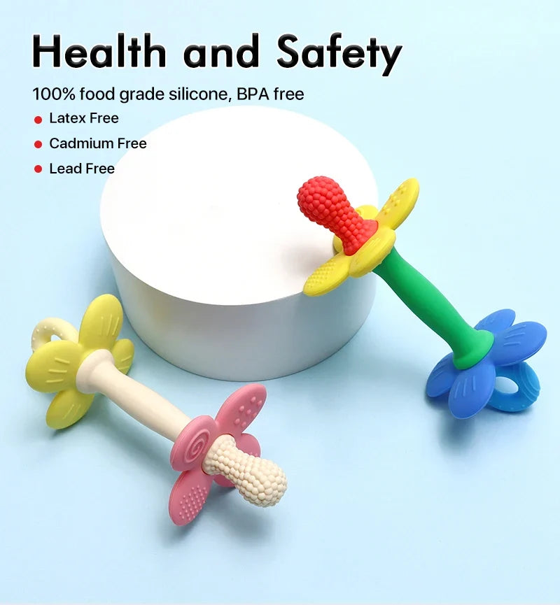 BPA-Free Silicone Flower Baby Teether
