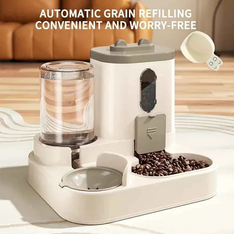 Automatic Pet Food and Water Dispenser – 2-in-1
