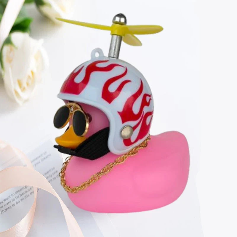 Decorative Yellow Duck Motorcycle Helmet Pendant