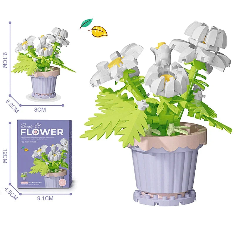 Flower Bouquet Building Block Set – Roses and Sunflowers
