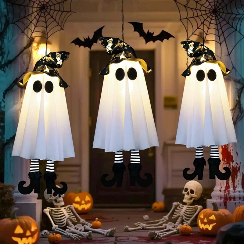 LED Hanging Witch or Ghost Halloween Decoration