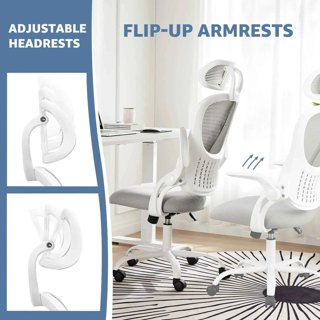 Ergonomic Office Desk Chair with Flip-Up Arms