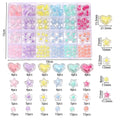 Heart-Shaped Acrylic Beads – 174-Piece Jewelry Kit