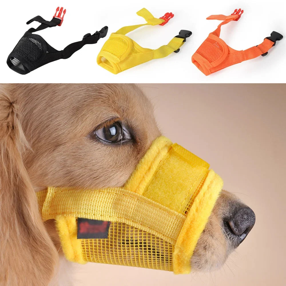 Adjustable Breathable Mesh Dog Muzzle