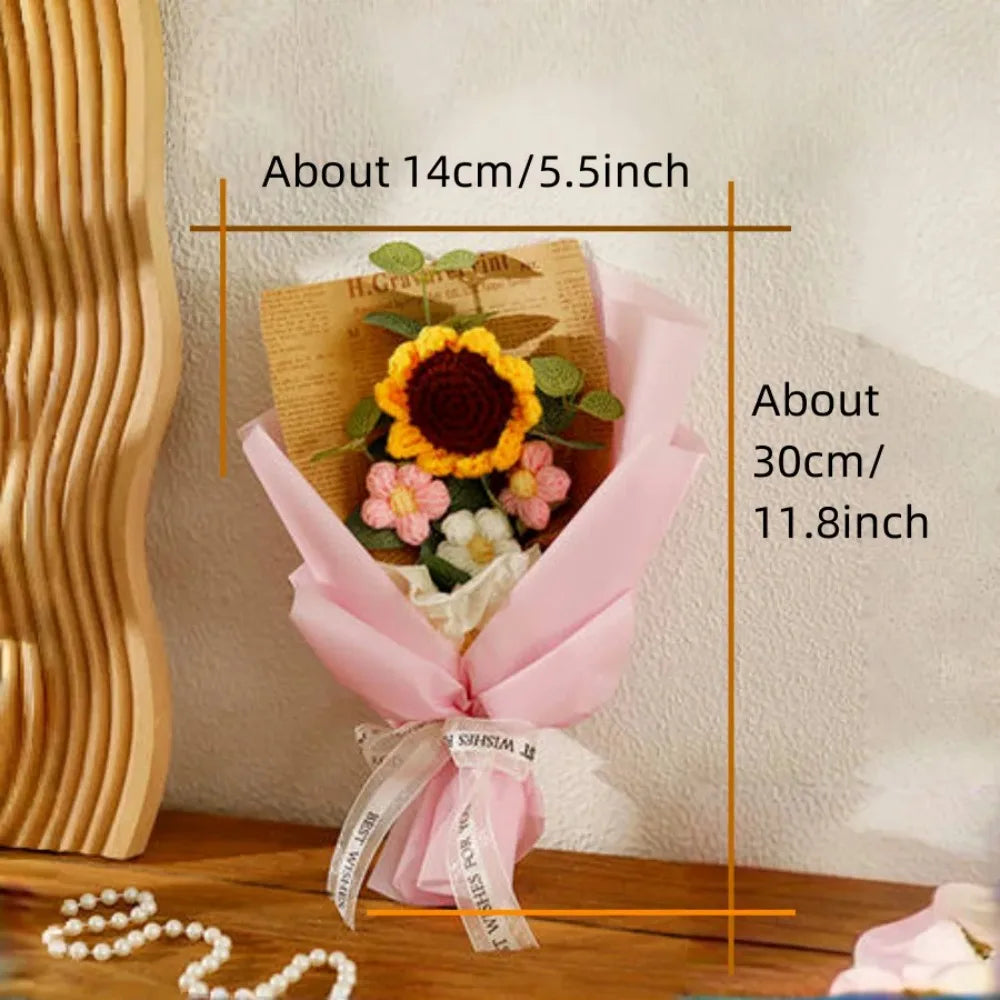 Crochet Sunflower & Daisy Bouquet