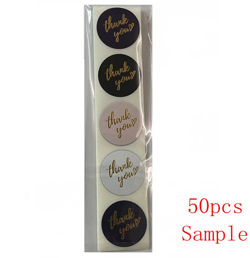 Blue Thank-You Stickers – 50 to 500 Pieces
