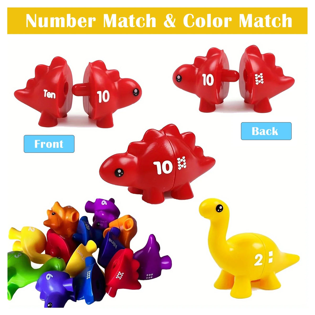 Dinosaur Alphabet and Number Matching Game