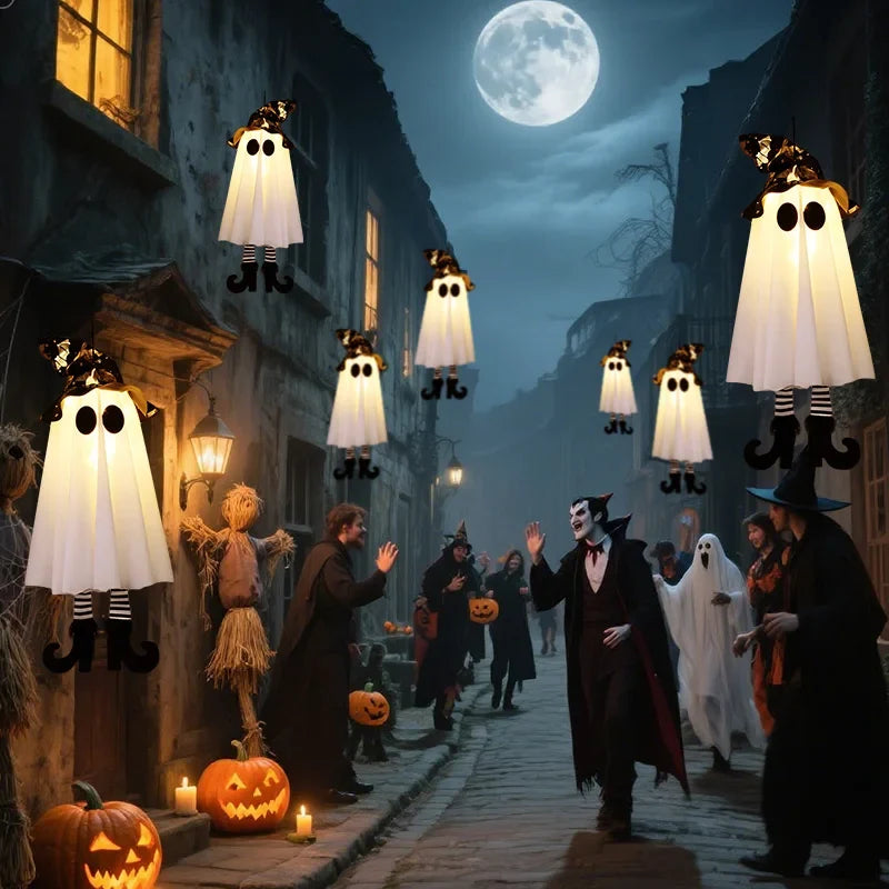 LED Hanging Witch or Ghost Halloween Decoration