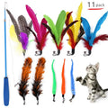 Cat Feather Teaser Toys – 11-Piece Set