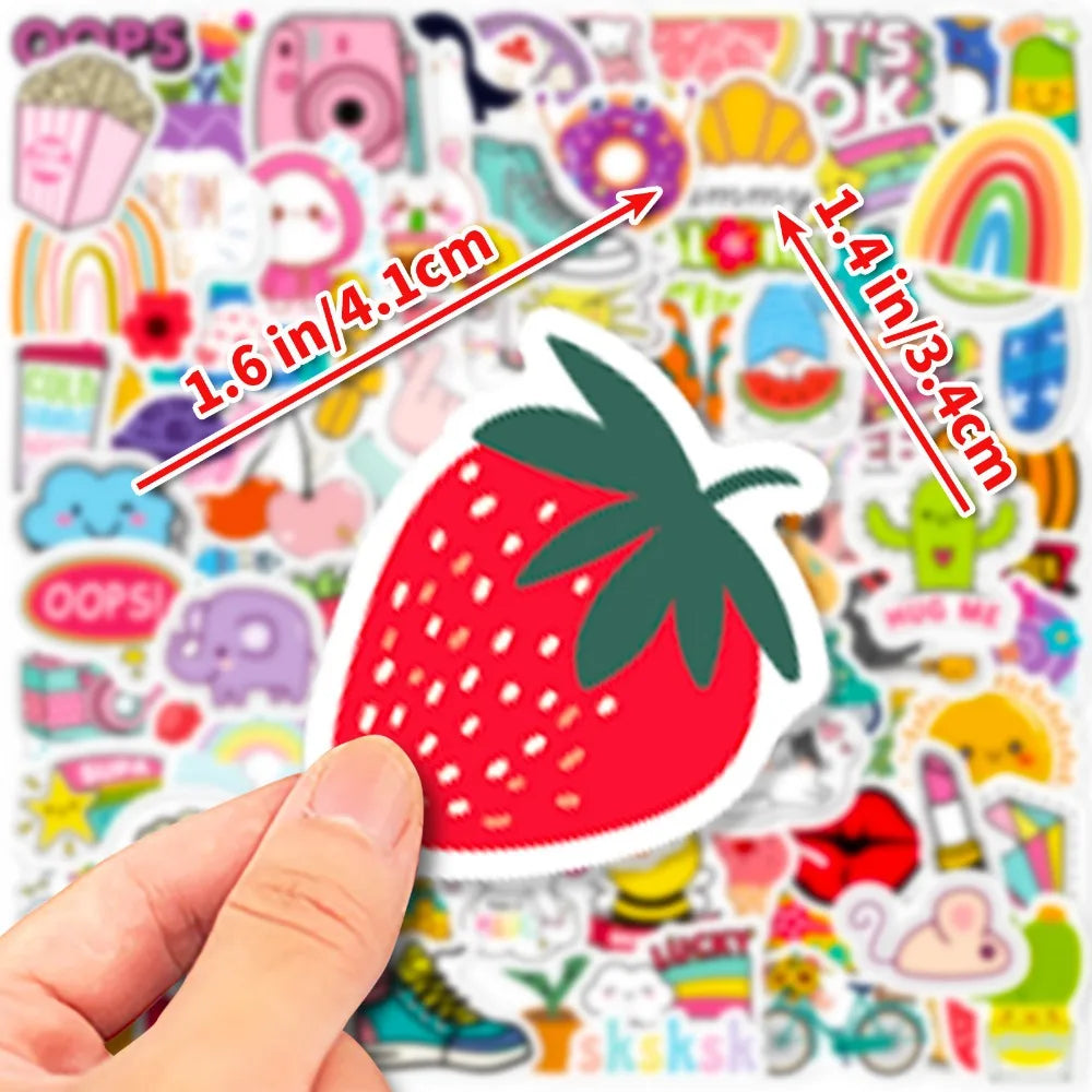 Kawaii Sticker Set – 100 Pieces