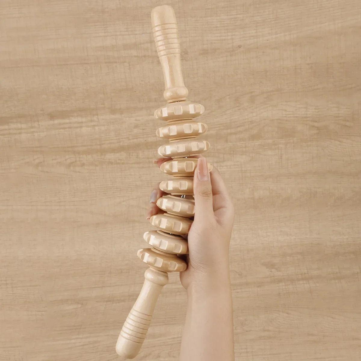 Wooden Therapy Massager Roller Trigger Point Massager Stick for Fascia Cellulite Muscle & Abdomen Body, Muscle Belly Relief Too