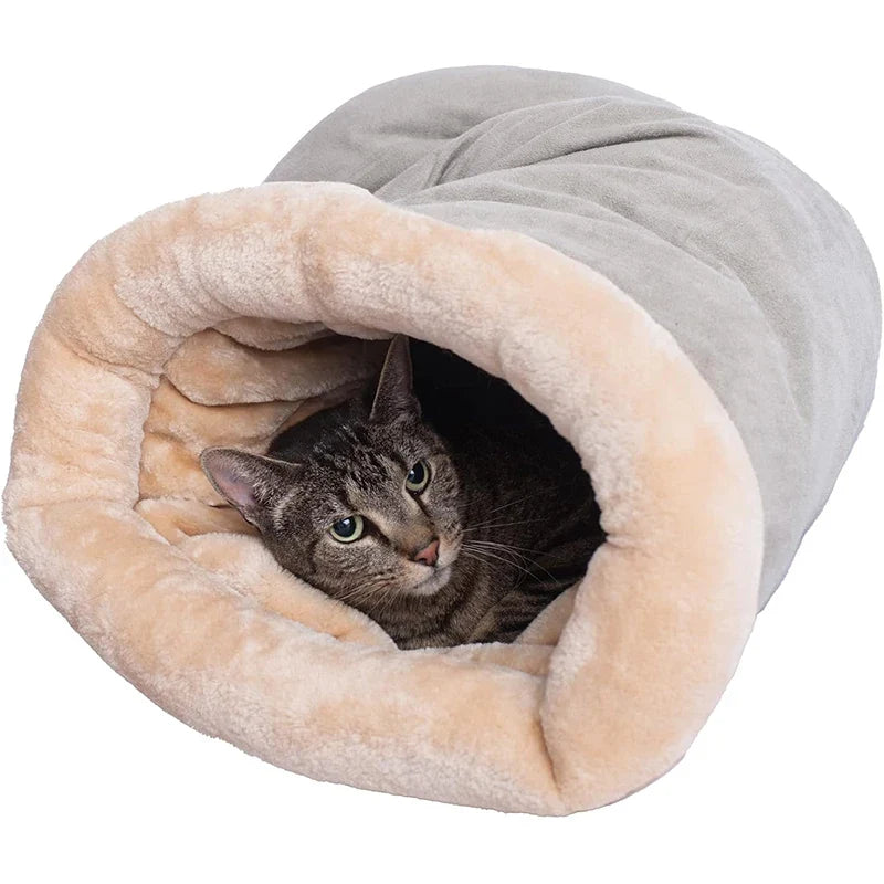 Warm Semi-Enclosed Cat Sleeping Bag