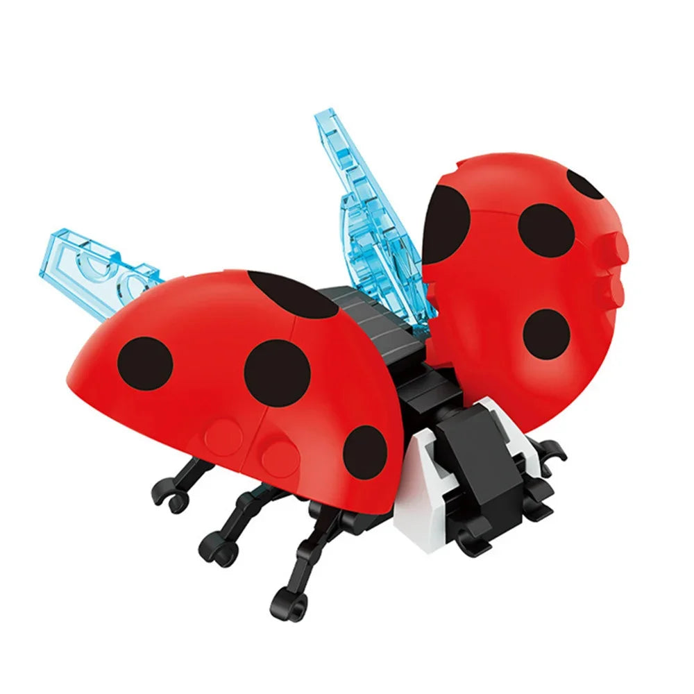 Moc Insect Animal Model Bee Ant Butterfly Cricket Grasshopper Set Building Blocks Diy Children Puzzle Assemble Toys Boy Kid Gift