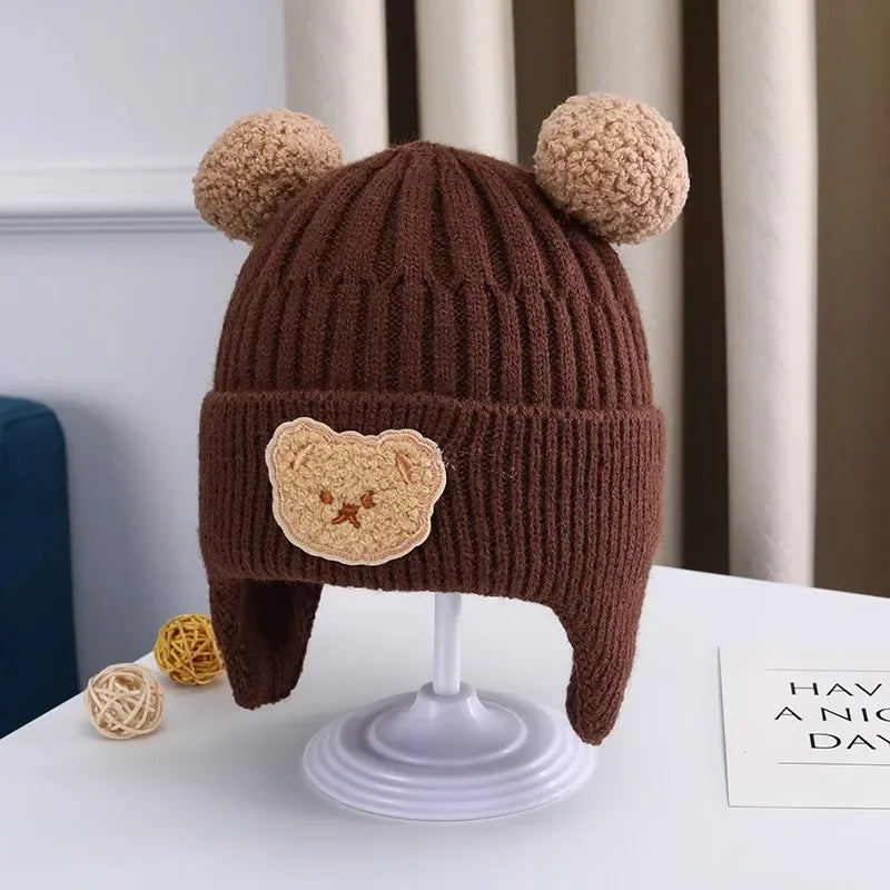 Knitted Baby Hat with Bear Ears