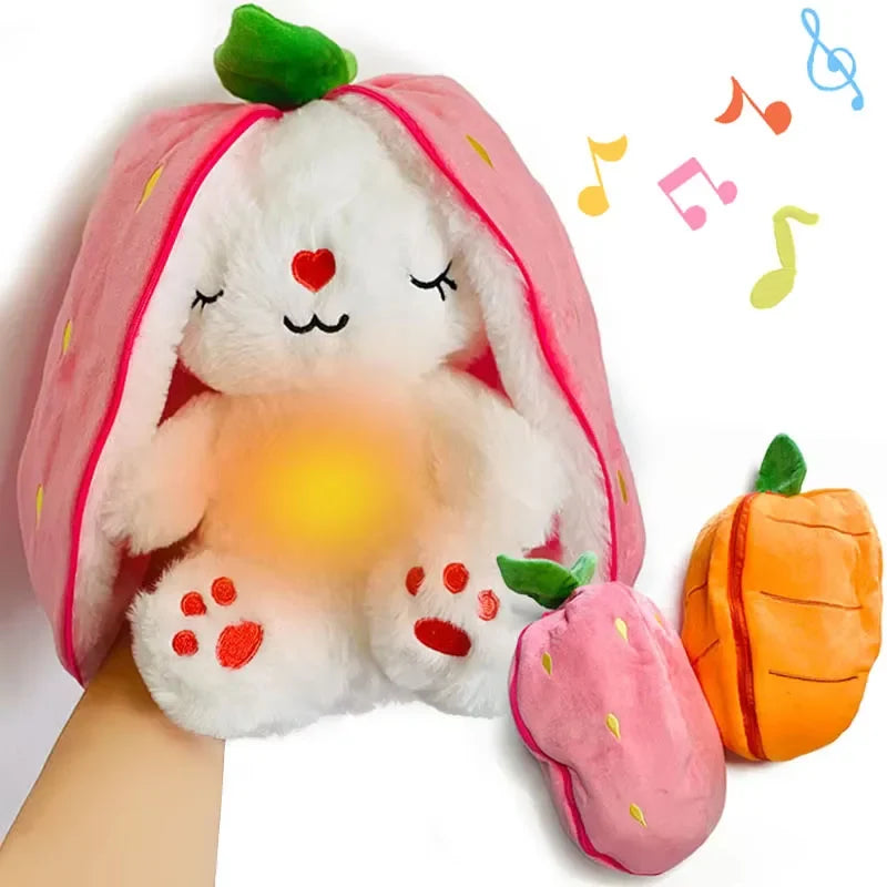 Breathing Bunny Plush Toy with Lights and Music