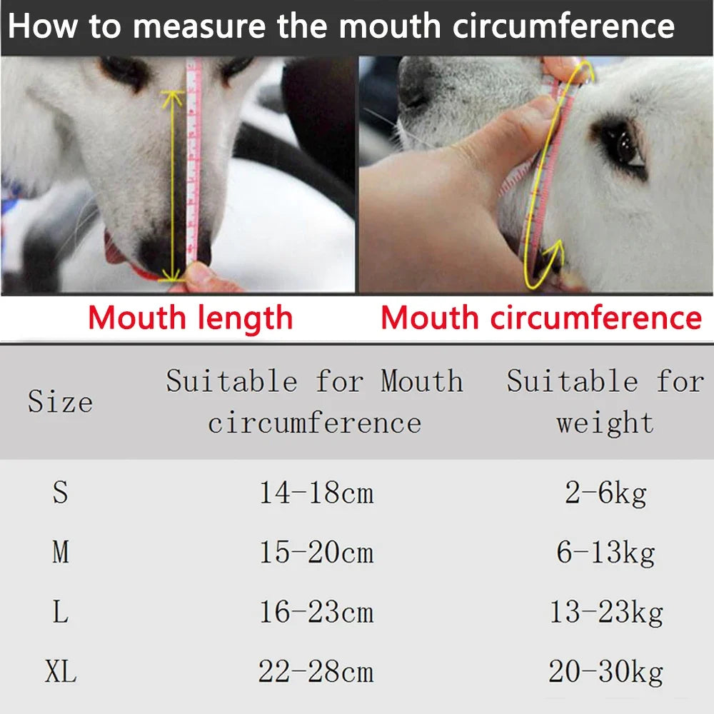 Adjustable Breathable Mesh Dog Muzzle