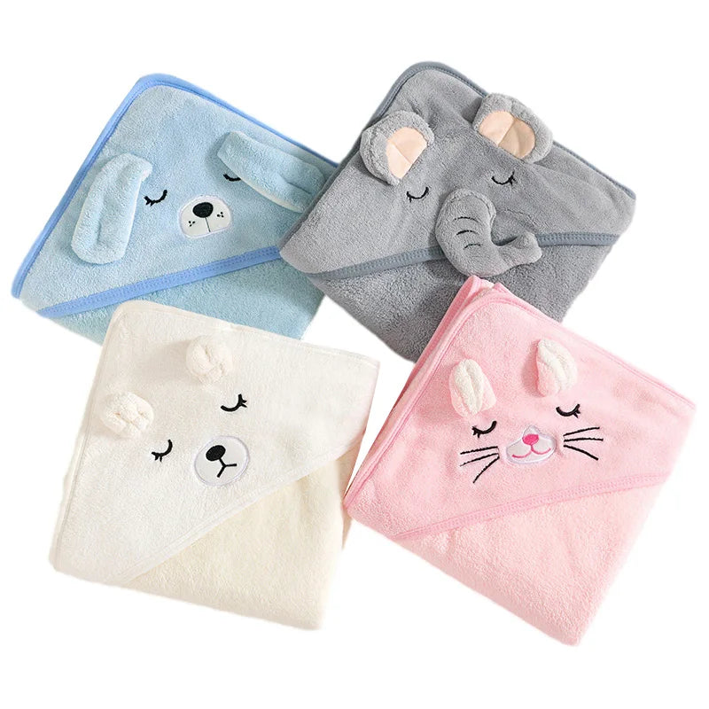 Hooded Cartoon Animal Baby Bath Towel