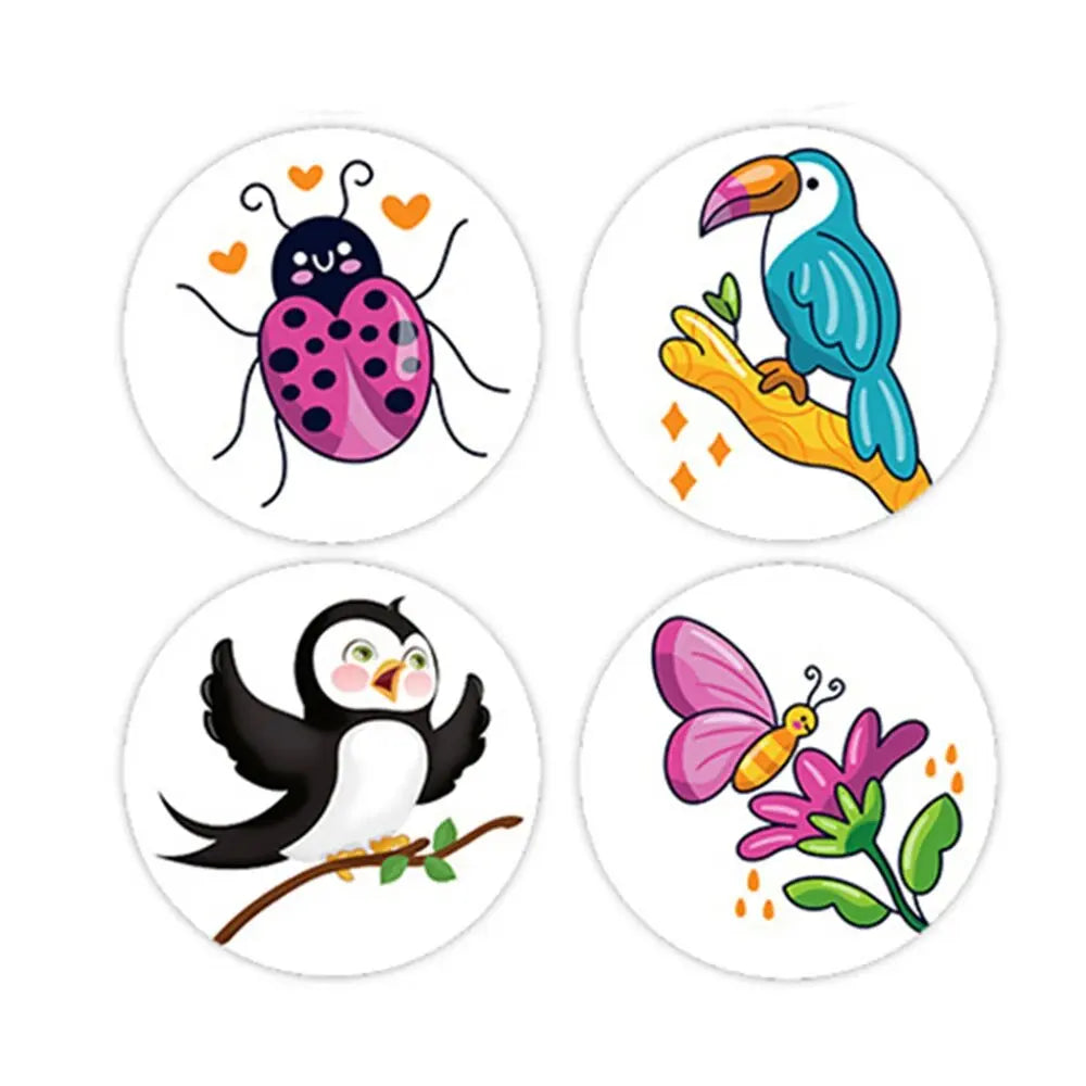 Cartoon Animal Reward Stickers – 100 to 500 Pieces