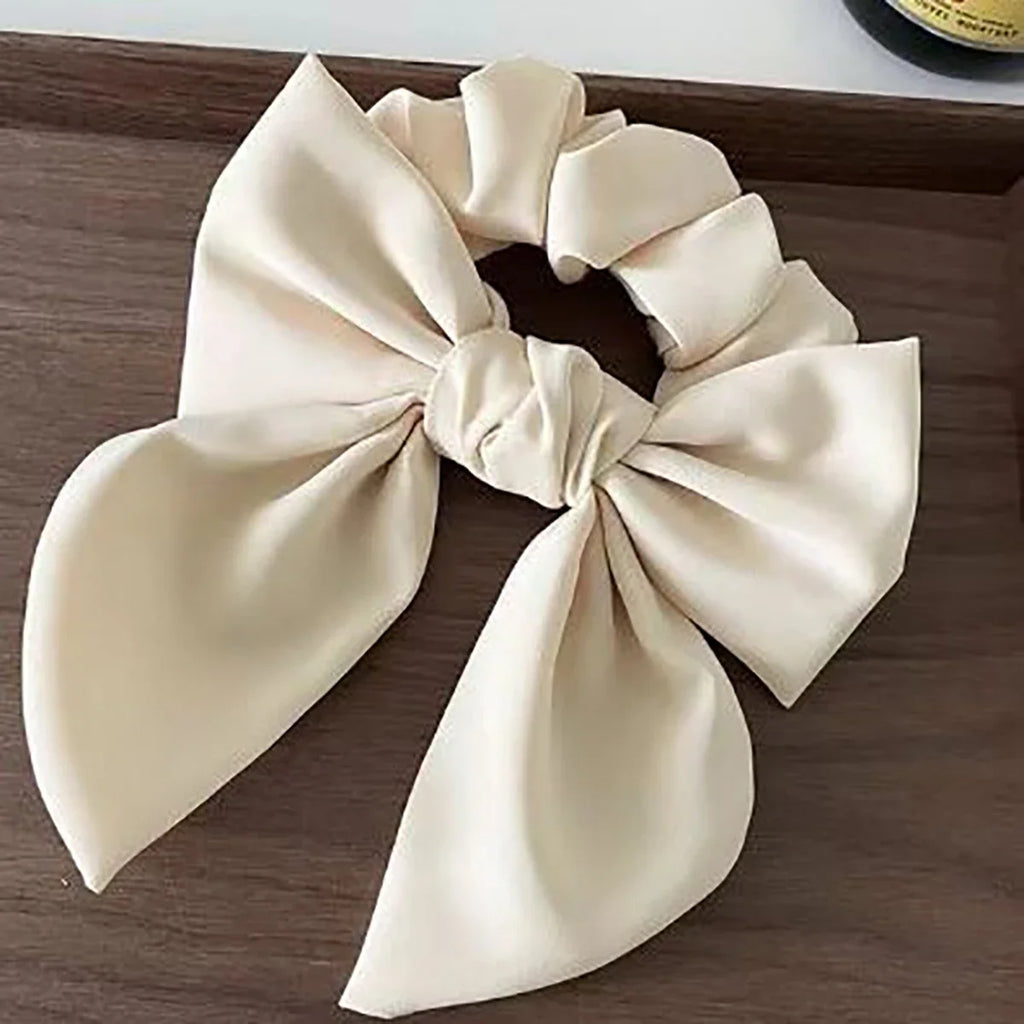 Large Satin Bow Hair Tie