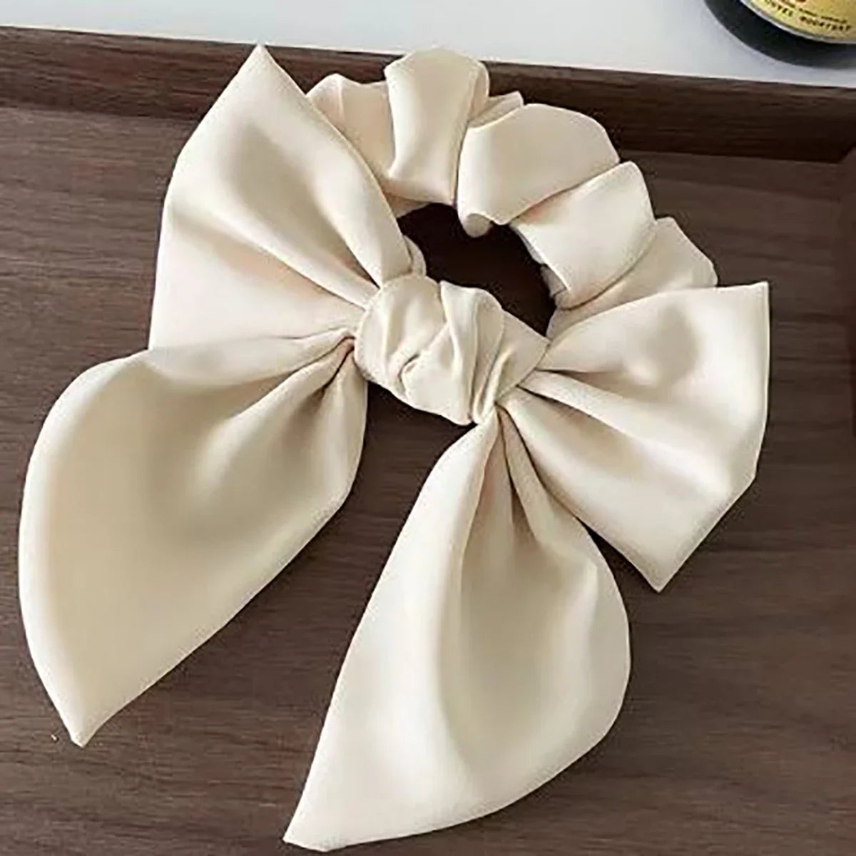 Large Satin Bow Hair Tie