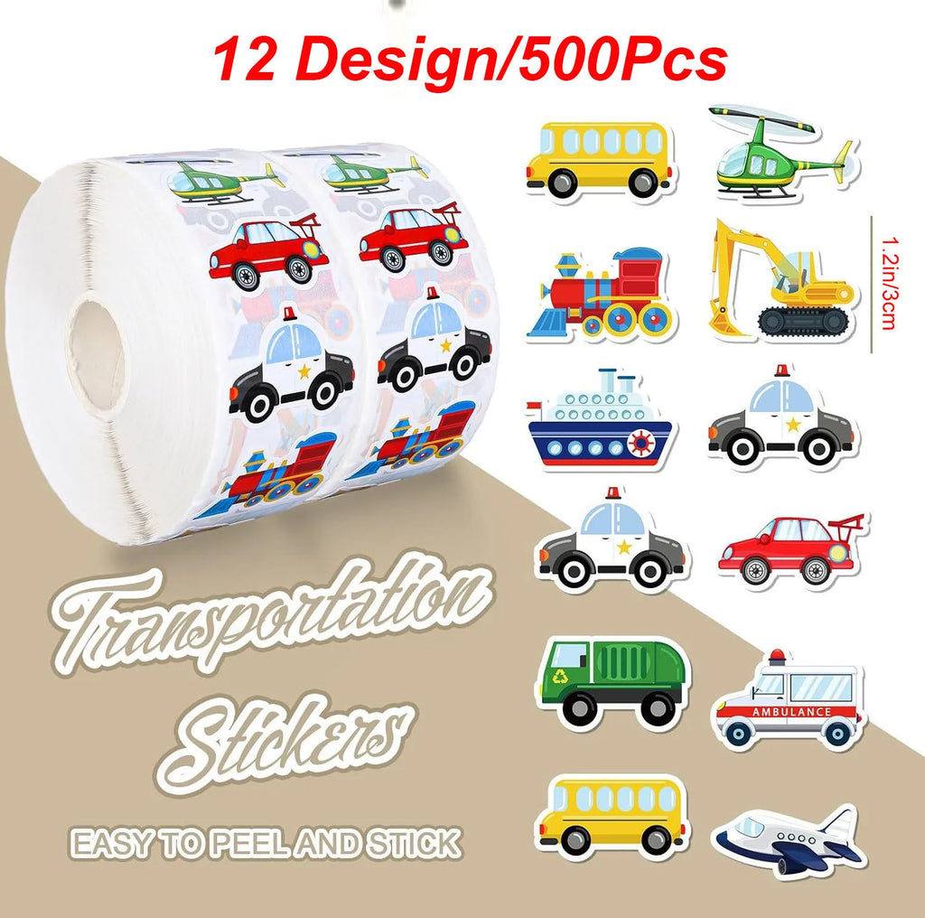 Construction Truck Stickers – 500 or 1,000 Pieces